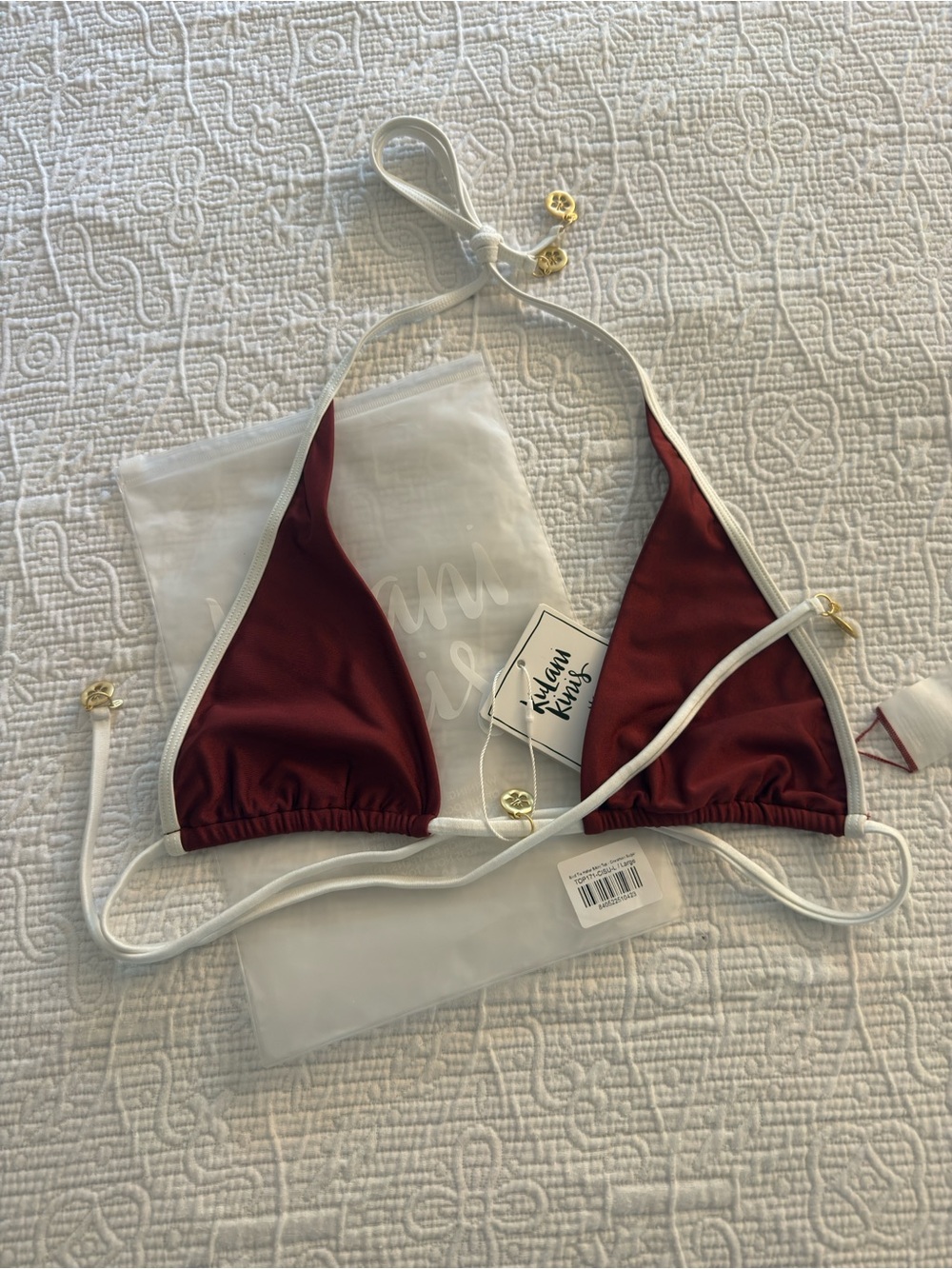 Bind Tie Halter Bikini Top - Cinnamon Sugar